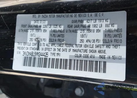 2021 Mazda Cx-30 Select z USA, uszkodzony, nr VIN 3MVDMABL5MM244425